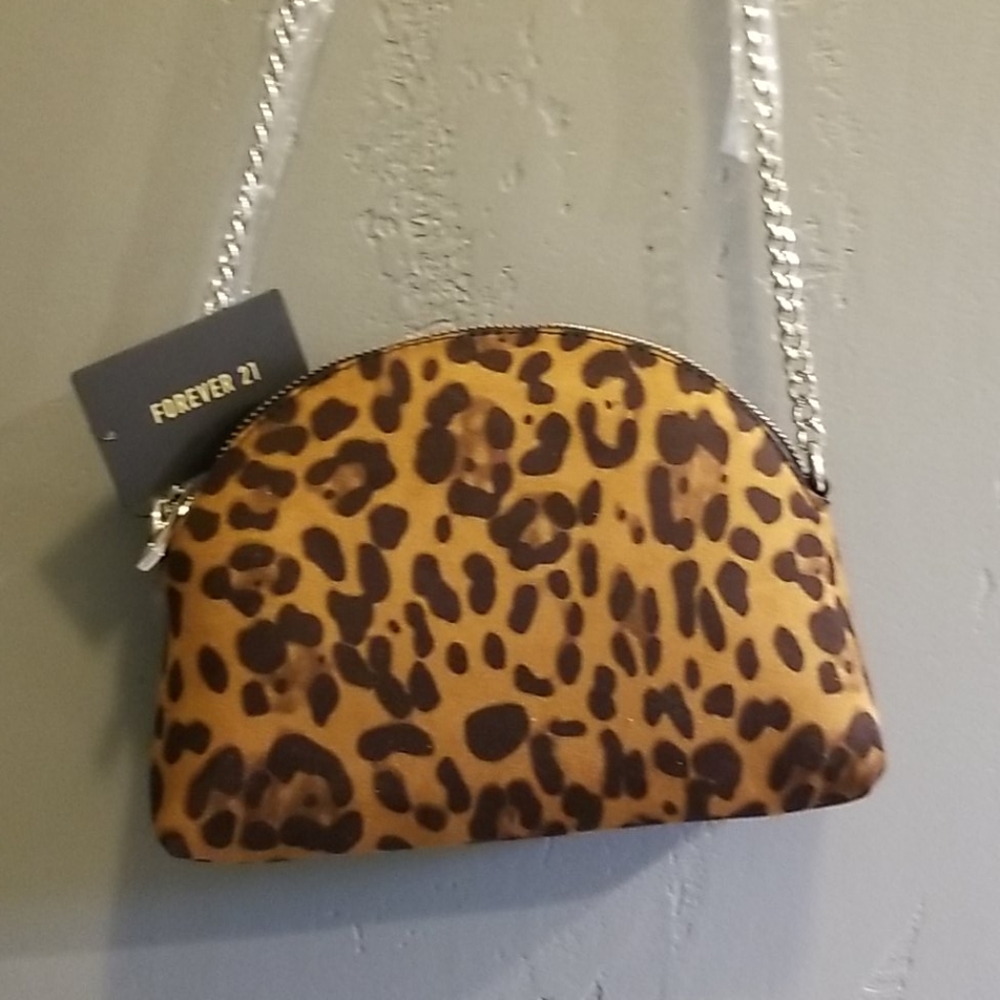 Leopard Print Cross Body Handbag